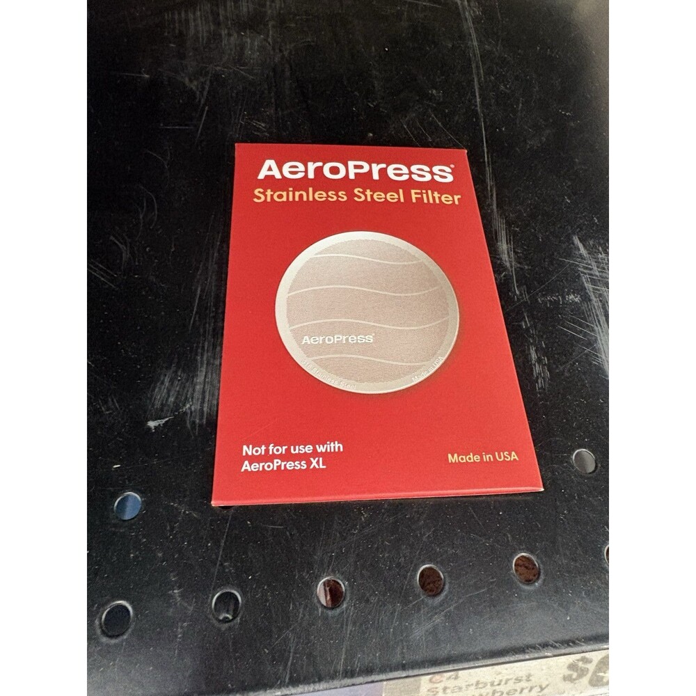 AeroPress Stainless Steel Reusable Filter - Metal Coffee for Standard Open New